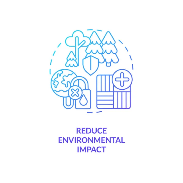 Gradiens Csökkenti Környezeti Hatás Ikon Képviselő Függőleges Gazdálkodás Hidroponika Koncepció — Stock Vector