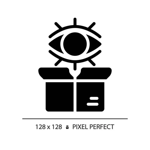 Pixel Perfect Glyph Style Product Monitoring Icon Isolated Vector Product — Stock Vector
