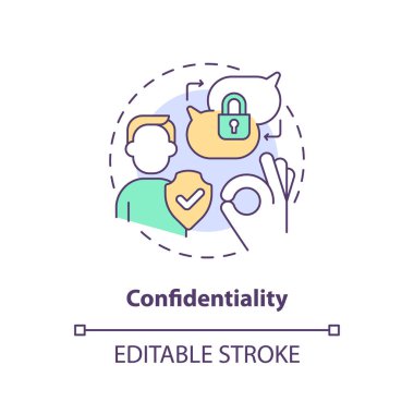 Düzenlenebilir doğrudan iletişim ikonu konsepti, izole edilmiş vektör, hükümetin ince çizgi illüstrasyonu.