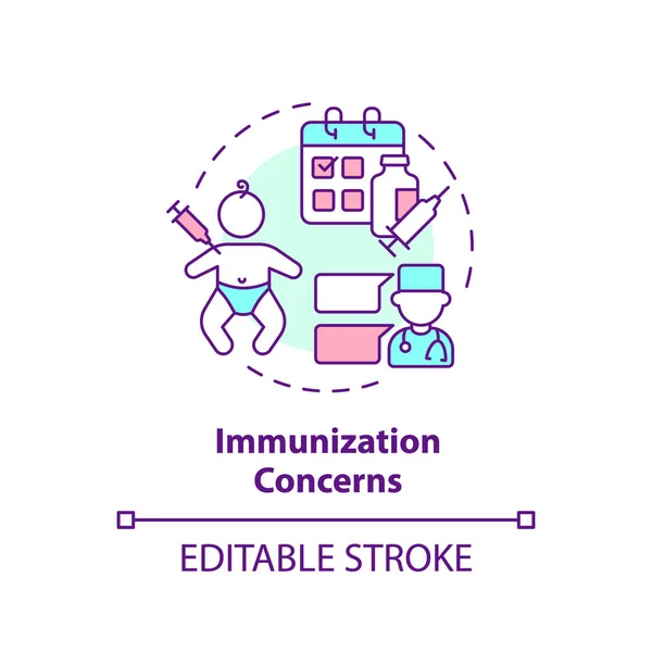 Imunizace Týká Koncepční Ikony Očkování Dětí Prevence Nemocí Péče Dítě — Stockový vektor