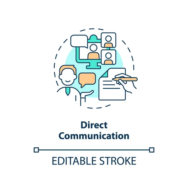 Editierbares Konzept Direkter Kommunikation Icon Isolierter Vektor Lobbyarbeit Regierung Dünne — Stockvektor