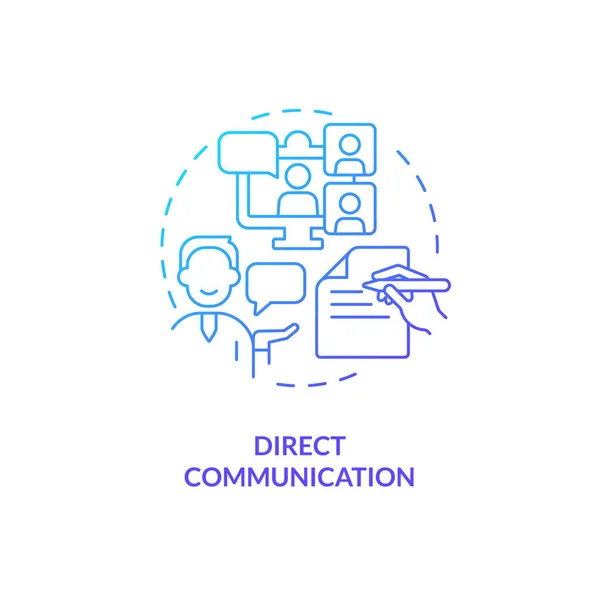 Gradient Concept Icône Communication Directe Vecteur Isolé Lobbying Illustration Ligne — Image vectorielle