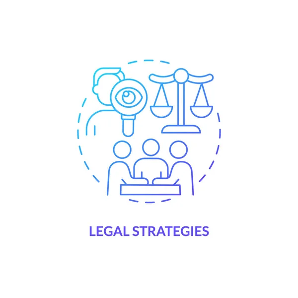 Gradient Legal Strategien Icon Konzept Isolierter Vektor Lobbying Regierung Dünne — Stockvektor