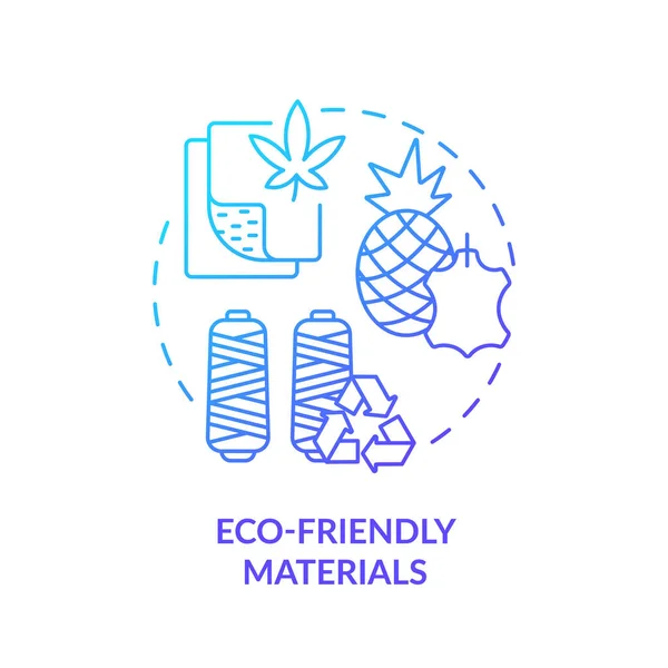 Blauer Gradient Umweltfreundliche Materialien Icon Konzept Isolierter Vektor Nachhaltige Büro — Stockvektor