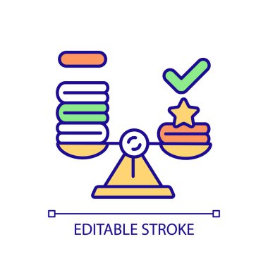 Düzenlenebilir yavaş moda simgesi, izole edilmiş vektör, ince çizgi çizimi.