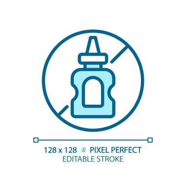2B piksel mükemmel düzenlenebilir mavi hardalsız ikon, izole vektör, ince çizgi çizimi alerjensiz betimleme.