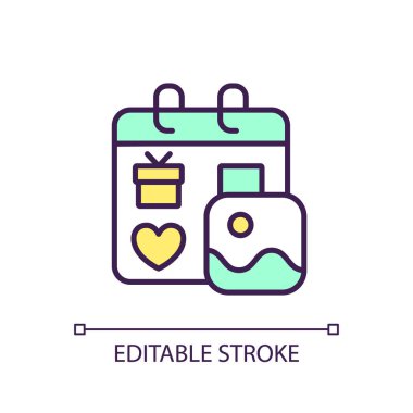 SEO için yapay zekayı temsil eden düzenlenebilir mevsimlik simgesi, izole edilmiş vektör, ince çizgi illüstrasyonu.