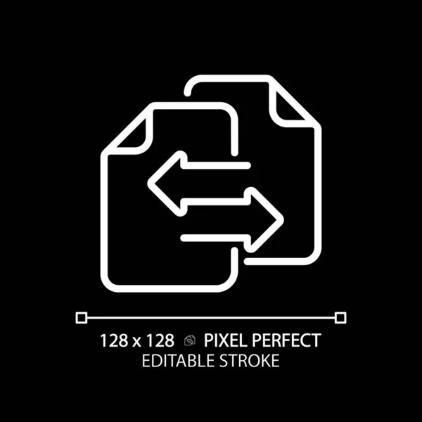 Documentos Blancos Personalizables Perfectos Del Pixel Con Icono Los Símbolos — Vector de stock