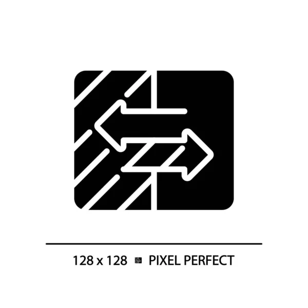 Icône Choix Silhouette Parfaite Pixel Vecteur Isolé Illustration Noire Style — Image vectorielle