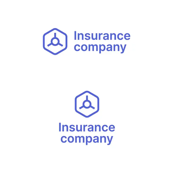 Logo Firmy Ubezpieczeniowej Marką Ikona Sejfu Niebieski Element Kreatywnego Designu — Wektor stockowy