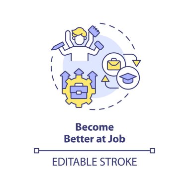 2B düzenlenebilir çoklu renk simgesi iş kavramında daha iyi olur, basit izole vektör, MOOC ince çizgi illüstrasyonu.