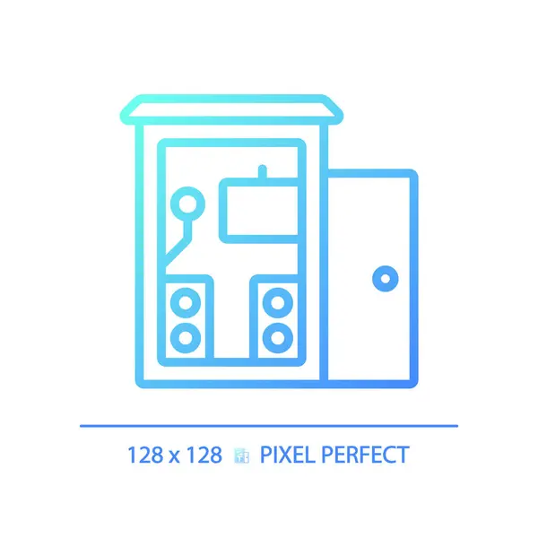 Pixel Perfecto Gradiente Insonorizado Música Estudio Gradiente Icono Vector Aislado — Vector de stock