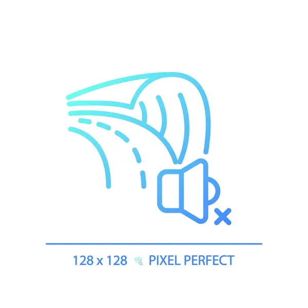 Pixel Perfecto Gradiente Insonorizado Camino Gradiente Icono Vector Aislado Insonorización — Vector de stock