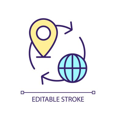 MOOC 'u temsil eden 2B düzenlenebilir BOOC simgesi, izole edilmiş vektör, çok renkli ince çizgi çizimi.