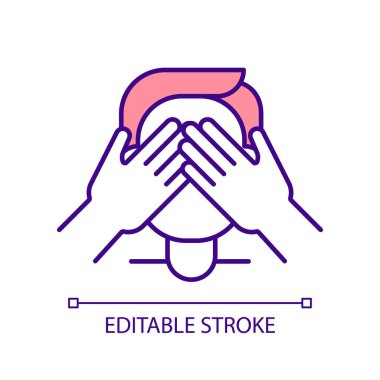 Eş bağımlılık simgesinde eş bağımlı ilişkiyi, izole edilmiş vektörü, ince çizgi illüstrasyonunu temsil eden 2B reddi.