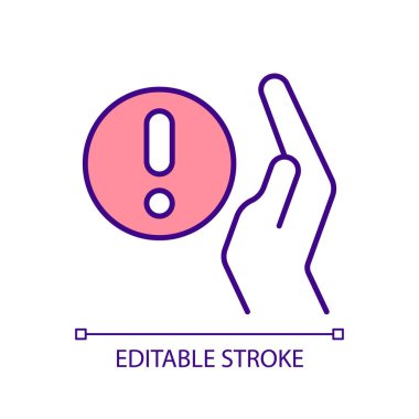 Eş bağımlılık simgesinde, eşbağımlı ilişkiyi, izole edilmiş vektörü, çok renkli ince çizgi illüstrasyonunu temsil eden 2B inkar.