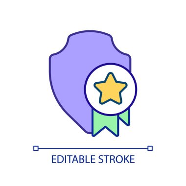 Siber hukuku temsil eden basit düzenlenebilir siber güvenlik yasaları simgesi, izole vektör, ince çizgi illüstrasyonu.