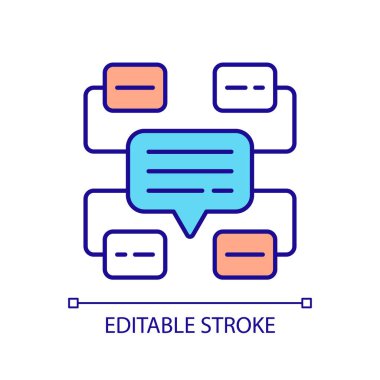 Öğrenme teorilerini, izole edilmiş vektörü, ince çizgi çizimini temsil eden 2B kişiselleştirilebilir yapıcılık simgesi.