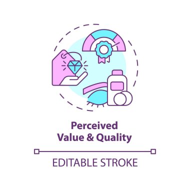 2B düzenlenebilir çoklu renk simgesi, basit izole vektör, pembe vergiyi temsil eden ince çizgi illüstrasyonu.