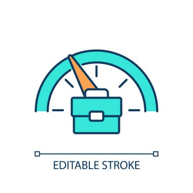 2D düzenlenebilir, iş yeri eğilimlerini temsil eden asgari pazartesi simgesi, izole edilmiş basit vektör, ince doğrusal illüstrasyon.