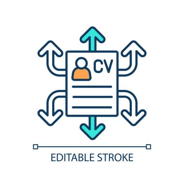 Düzenlenebilir öfke uygulaması iş yeri eğilimlerini temsil eden simge, izole basit vektör, ince doğrusal illüstrasyon.