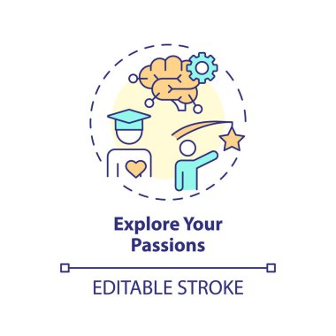 2B düzenlenebilir çok renkli tutku simgenizi, basit izole edilmiş vektörünüzü, ders dışı aktiviteleri temsil eden ince çizgi illüstrasyonunuzu keşfedin.