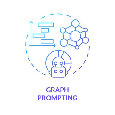 Grafik mavi gradyan konsept simgesini çalıştırıyor. Mühendislik teknikleri. Görsel bilgi. Konunun açıklaması. Yuvarlak şekil çizimi. Soyut bir fikir. Grafik tasarımı. Makalede kullanması kolay