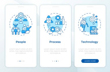 PPT Framework Blue mobil uygulama ekranında. Çeşitli planlar. Doğrusal kavramlarla birlikte düzenlenebilir grafik yönergelerini gezdir. UI, UX, GUI şablonu. Montserrat Yarı Kalın, Düzenli yazı tipleri