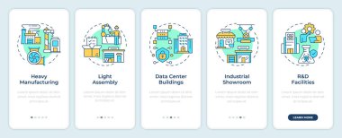 Mobil uygulama ekranında endüstriyel mülkiyet tipleri var. Doğrusal kavramlarla düzenlenebilir grafik yönergelerini 5 adımda gezdir. UI, UX, GUI şablonu. Montserrat Yarı Kalın, Düzenli yazı tipleri