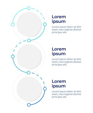 İş uygulaması infografik tasarım şablonu. Kariyer yolu. Sürekli gelişme var. Veri görselleştirme 3 seçenek. Dikey akış şemasını işleyin. Montserrat Yarı Kalın, Lato Düzenli yazı tipleri