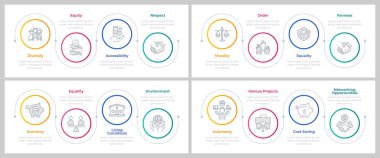 Sosyal eşitlik bilgi çemberleri kuruldu. Çoklu kültür kabulü, uzaktan çalışma. Düzenlenebilir ince çizgi simgeleri, basamakları toplama işlemi. Montserrat-SemiBold, Düzenli yazı tipleri