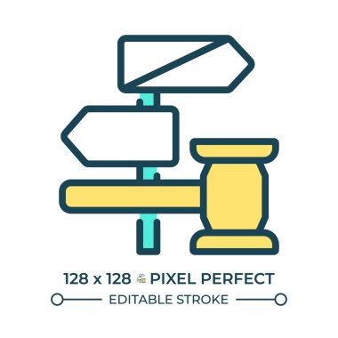 Suçlu olduğu kanıtlanana kadar masum sayılmaya hakkı var. Mükemmel çizgi renk ikonu. Herkes için adil yargılama. İzole vektör çizimi. Düz renkli sembol tasarımı. Düzenlenebilir vuruş