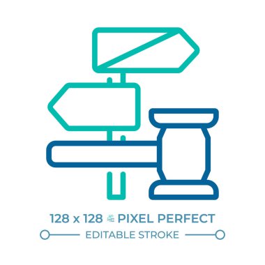 Suçlu olduğu kanıtlanana kadar masum sayılma hakkı iki renk çizgisi ikonu. Herkes için eşitlik ana hat sembolü. Duotone lineer piktogram. İzole bir illüstrasyon. Düzenlenebilir vuruş