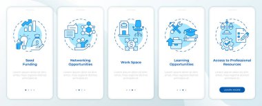 İş kuvözleri mobil uygulama ekranında mavi renkte avantajlıdır. Doğrusal kavramlarla düzenlenebilir grafik yönergelerini 5 adımda gezdir. UI, UX, GUI. Montserrat Yarı Kalın, Düzenli yazı tipleri