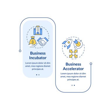 İş geliştirme programları bilgi vektörünü dikdörtgen içine alır. Yatırım stratejisi, şirket geliştirme. Veri görselleştirmesi 2 adımda. Düzenlenebilir dikdörtgen seçenekler çizelgesi. Kullanılan Lato Kalın, Düzenli yazı tipleri