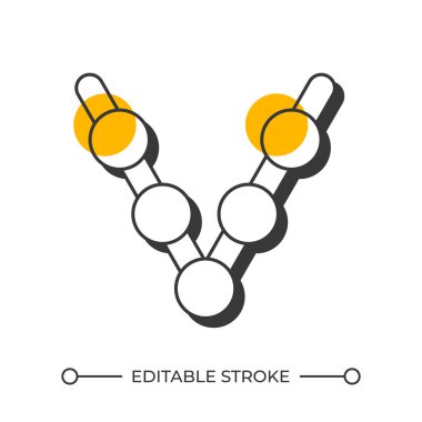 Doğrulama modeli gölge çizgi simgesini dengeledi. İş akışı organizasyonu, yazılım mühendisliği. Katı turuncu dolgulu kalın ana hatlı sembol. Modern düz çizim. Düzenlenebilir vuruş