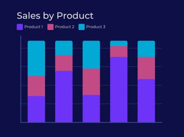 Ürün kara slayt çizelgesine göre satışlar. Pazarlama analitiği. İş performansı, karlılık. Kâr, gelir. Saha güvertesi sunum raporu. Bilgisel görselleştirme. Kullanılan Montserrat yazı tipi