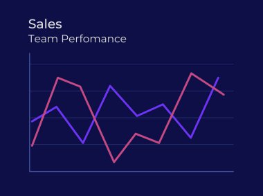 Takım satış performansı karanlık slayt çizelgesi. Gelir ivmesi. Takım çalışması verimliliği, verimlilik ölçütleri. Saha güvertesi sunum raporu. Bilgisel görselleştirme. Kullanılan Montserrat yazı tipi