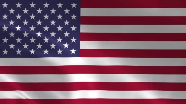Dynamisk Våg Den Amerikanska Flaggan Vibrerande Och Patriotiska Video Visar — Stockvideo