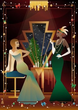 Noel arifesinde arkadaşlarıyla lüks bir restoranda ya da evde yediği şenlikli bir akşam yemeğinde iyi giyimli bir insan. Tatil kavramı, kış tatili, yeni yıl, Noel