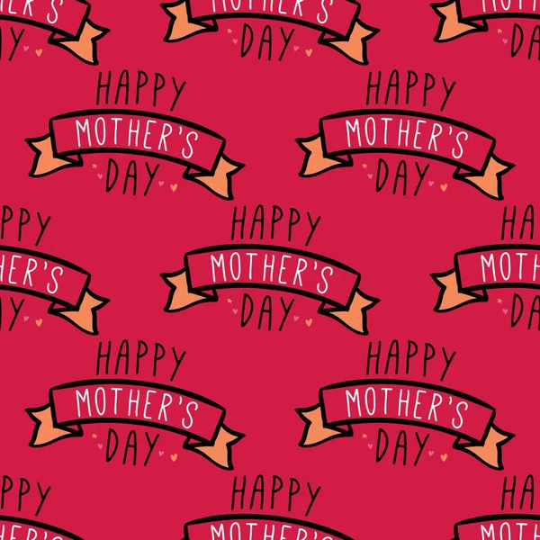 Dia Das Mães Padrão Sem Costura Fundo Papel Parede Dia — Vetor de Stock