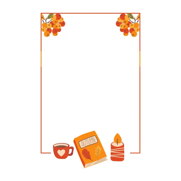 Autumn Card Fall Season Cozy Poster Autumn Thanksgiving Seasonal Banner — Stock Photo, Image