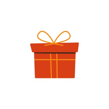 Sevgililer Günü element tasarımı. Sevgililer Günü sembolü, hediye kutusu. Sevimli bir aşk tatili. Stok vektör illüstrasyonu.