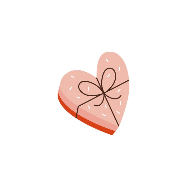 발렌타인 디자인 발렌타인 케이크 귀여운 스타일의 사랑의 일러스트 — 스톡 사진