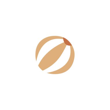 Yazlık düz element. Basit bir tatil sembolü ve simgesi. Stok vektör illüstrasyonu.