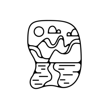 Kamp silueti rozet tasarımı. Macera logosu grafikleri. Açık hava doğa etiketi monokrom. Hisse vektör yürüyüşü çizimleri.