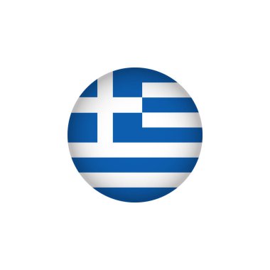 Yunanistan Avrupa Bayrak Simgesi. Avrupa Bayrağı Çemberine Alındı. Stok Vektörü Grafik Elemanı izole edildi