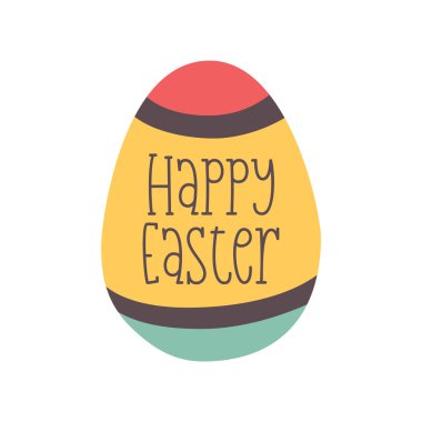 Paskalya yumurtası tasarımı. Renkli bir şekilde Paskalya yumurtası avınız kutlu olsun. Sanat deco dekorasyonu. Stock vektör illüstrasyon clipart.
