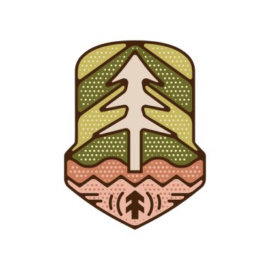 Eşsiz açık hava macera rozeti. Geçmişe dönük bir macera etiketi. Tişört için dağ logosu grafikleri. Sermaye çizimleri.