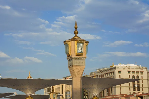 Electric Umbrella Nabvi Mosque Madeena — Stock Photo, Image